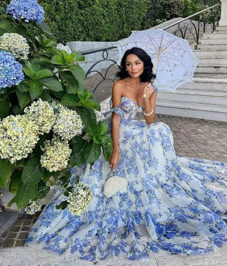 Women's Floral Midi Dress – Elegant Wedding Guest Dress