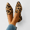 Women's Elegant Leopard Print Pointed Toe Loafers