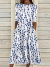 Women's Coastal Floral A-Line Summer Dress