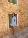Women's Sculptural Collar Sheer Mini Dress