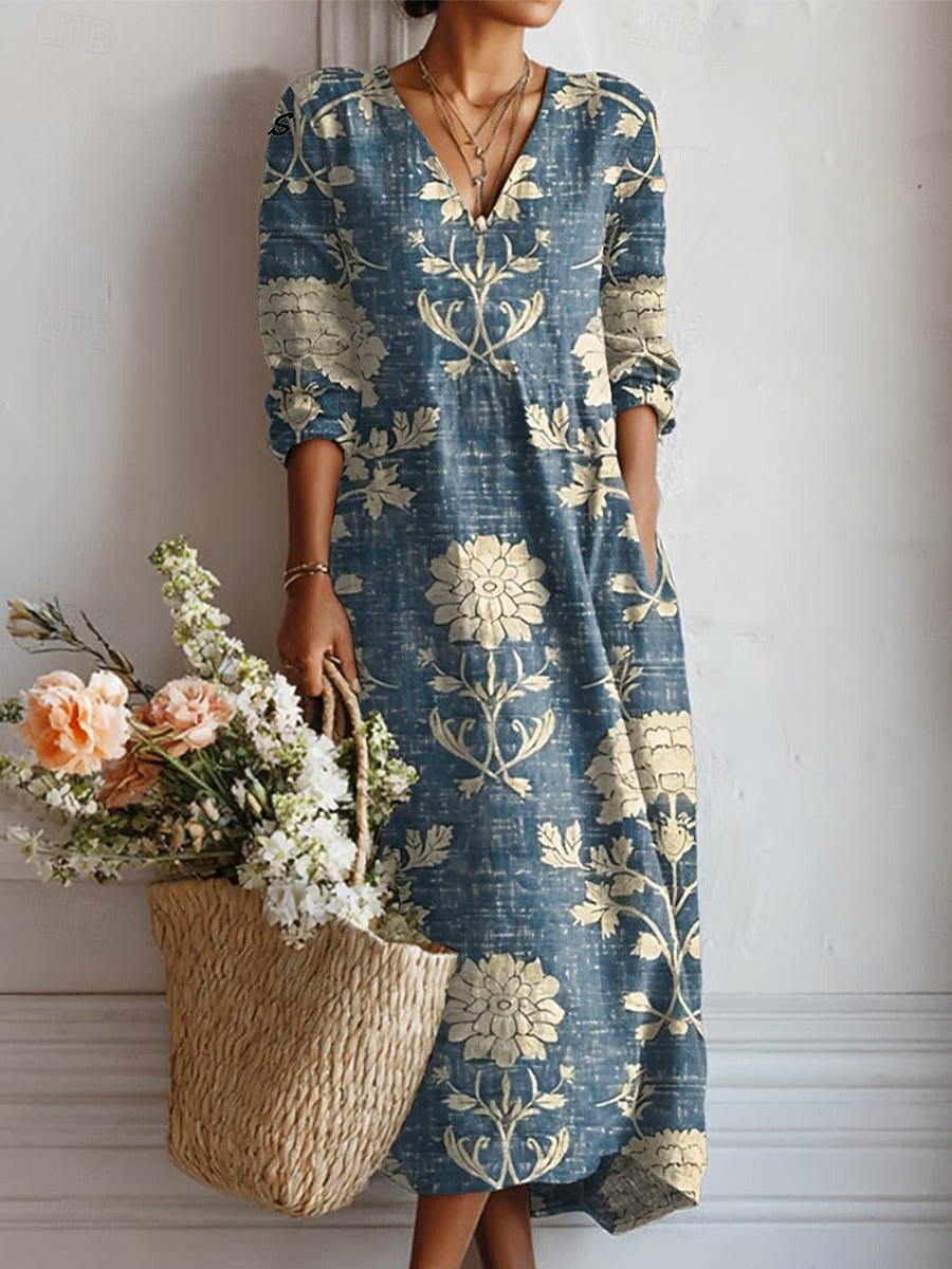 Kara Midi Dress | Soft Breathable Fabric, Relaxed Fit, Pockets
