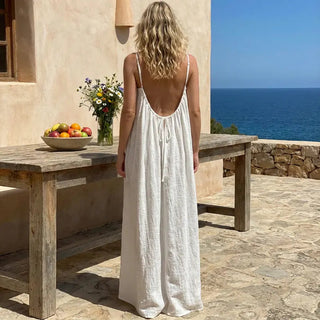 Women's Adjustable Backless Spaghetti Strap Maxi Dress