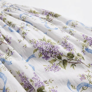Women's Elegant Floral Midi Dress – Corset Bodice A-Line Skirt for Wedding Guests