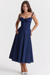 Women's Elegant Floral V-Neck Midi Dress
