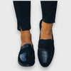 Women's Elegant Padded Black Slip-On Loafers