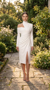 Women's Elegant One Shoulder Bodycon Midi Dress