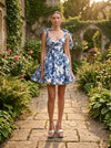 Women's Elegant Floral Mini Dress Summer