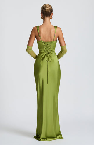 Women's Elegant Satin Maxi Dress – Adjustable Straps & Square Neck for Wedding Guests