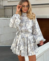 Women's Puff Sleeve Pleated Summer Dress