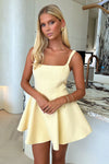 Women's Pastel Yellow A-Line Summer Dress