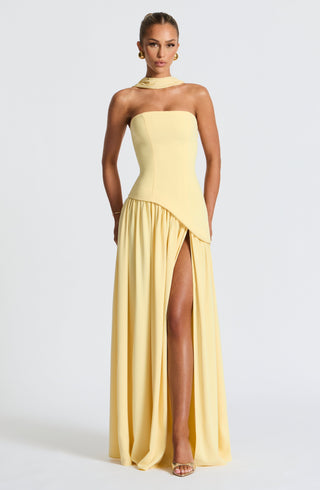 Women's Elegant Strapless Maxi Dress – Lightweight Flowing Silhouette for Weddings & Formal Events